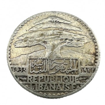 25 Ghirsha/Piastres 1933 Key Date Lebanon