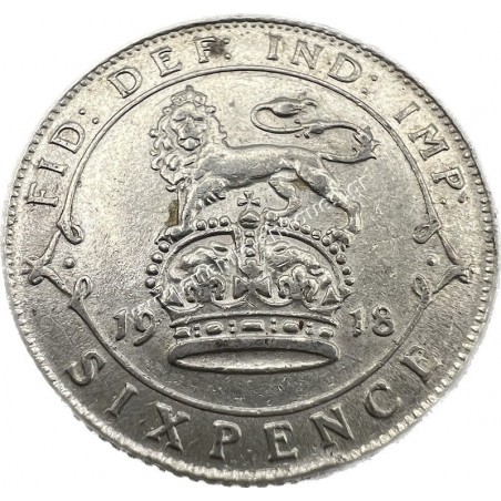 6 Pence 1918 George V Ηνωμένο Βασίλειο