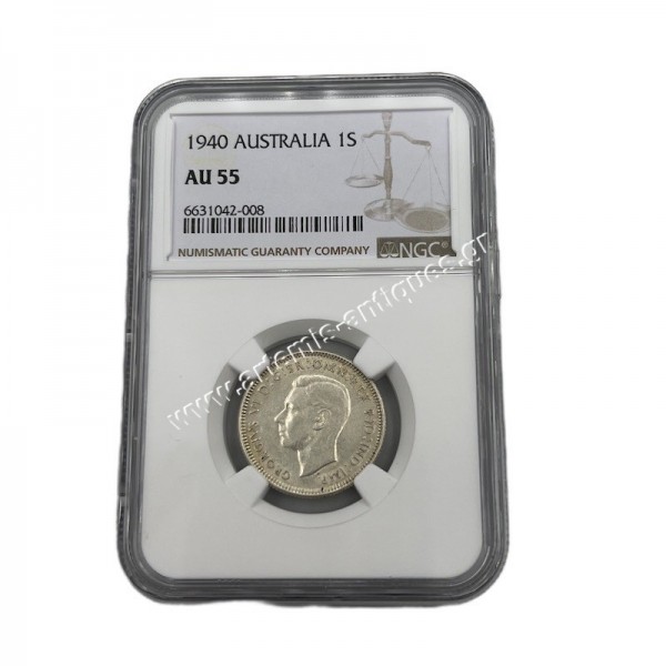 1 Shilling 1940 George VI Key Date NGC AU55 Αυστραλία