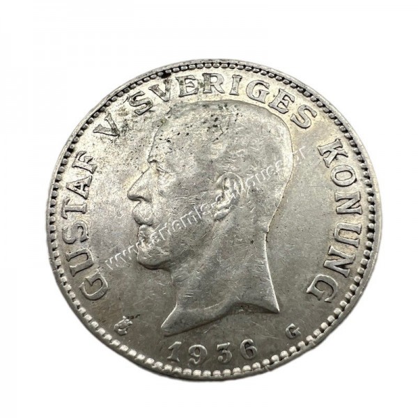 1 Krona 1936 Gustaf V Σουηδία