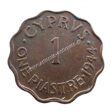 1 Piastre 1944 George VI Κύπρος 2