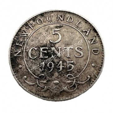 5 Cents 1945 George VI Νέα Γη 2
