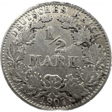 1/2 Mark 1907 A Wilhelm II Germany 2