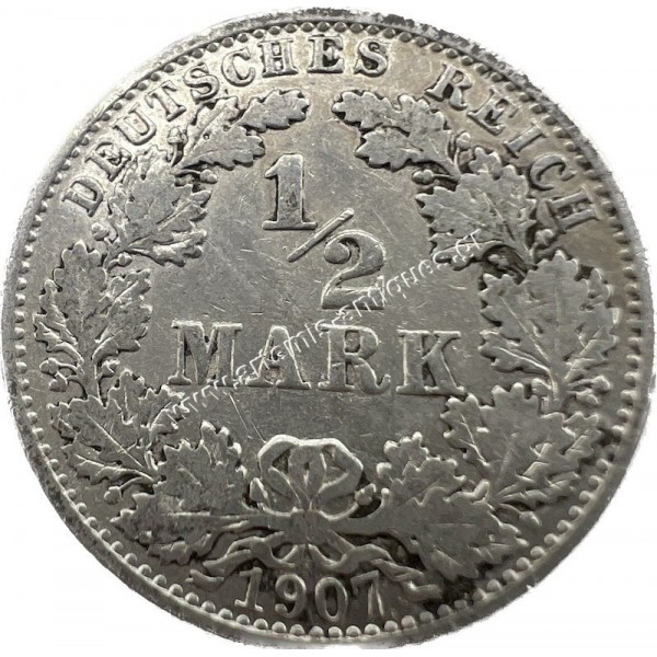 1/2 Mark 1907 A Wilhelm II Γερμανία