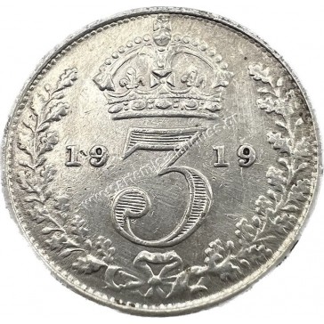 3 Pence 1919 George V United Kingdom 2