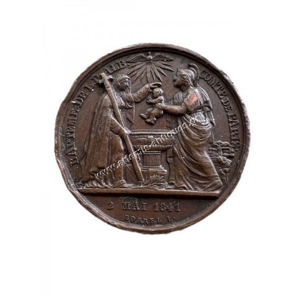 Βάπτιση του Louis Philippe d'Orléans 2 Μαίου 1841 Μετάλλιο του Borrel