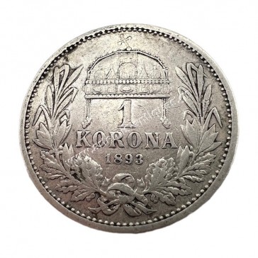 1 Korona 1893 Franz Joseph I Hungary 2