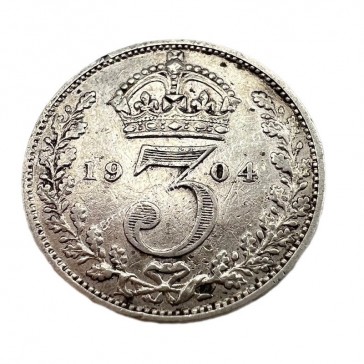 3 Pence 1904 Edward VII United Kingdom 2