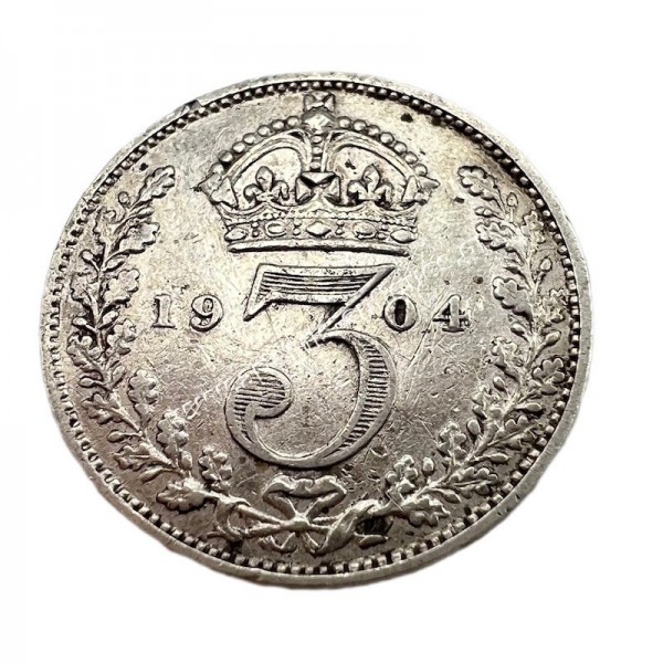 3 Pence 1904 Edward VII Ηνωμένο Βασίλειο