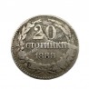 20 Stotinki 1888 Ferdinand I Lamination Reverse Bulgaria