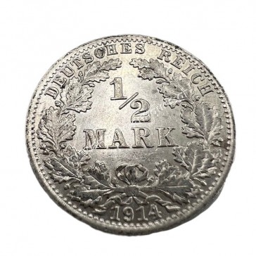 1/2 Mark 1914 A Wilhelm II Γερμανία 2