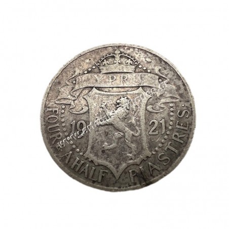 4 1/2 Piastres 1921 George V Cyprus