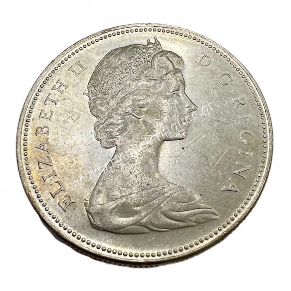 1 Dollar 1965 Type B2 Large Beads UNC Elizabeth II Καναδάς