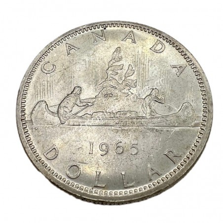 1 Dollar 1965 Type B2 Large Beads UNC Elizabeth II Canada