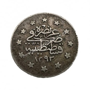 1 Kurus 1293/27 -1903 Abdulhamid II Ottoman Empire 2