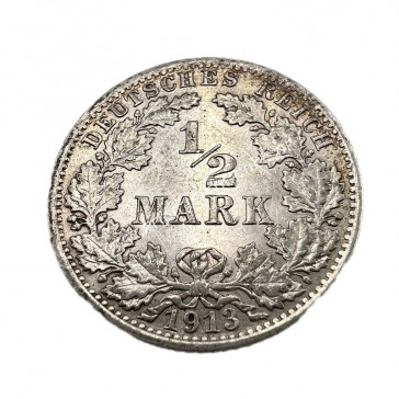 1/2 Mark 1913 A AU Wilhelm II Γερμανία 2