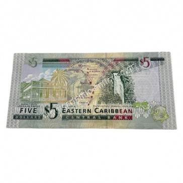 5 Dollars 2008 P-47a Elizabeth II East Caribbean States 2