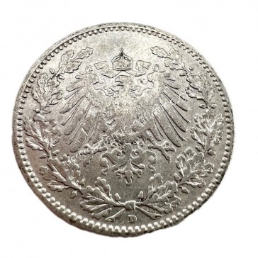 1/2 Mark 1905 D Wilhelm II Γερμανία