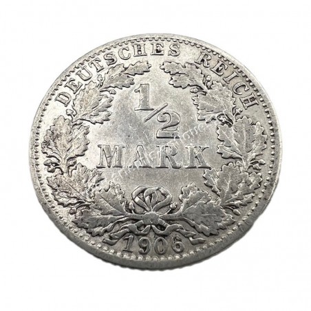 1/2 Mark 1906 G Wilhelm II Germany