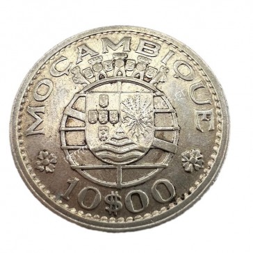 10 Escudos 1960 UNC Mozambique Colony of Portugal