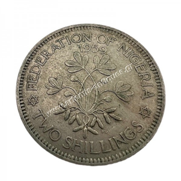 2 Shillings 1959 UNC Elizabeth II Νιγηρία
