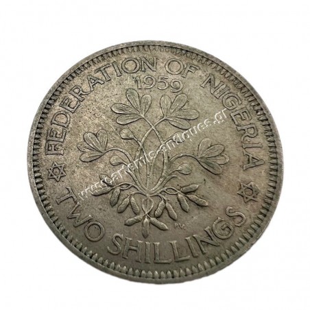 2 Shillings 1959 UNC Elizabeth II Nigeria