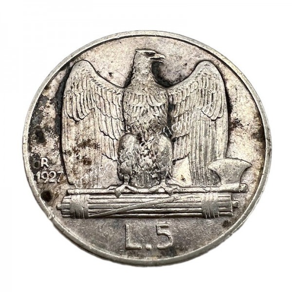 5 Lire 1927 Vittorio Emanuele III Ιταλία