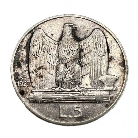 5 Lire 1927 Vittorio Emanuele III Ιταλία