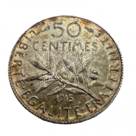 50 Centimes 1915 UNC-BU Γαλλία