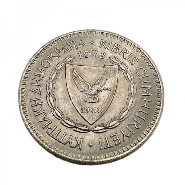 50 Mils 1972 UNC-BU Cyprus