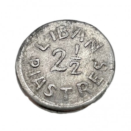 2 1/2 Girush/Piastres 1941 WW2 War Coinage Lebanon