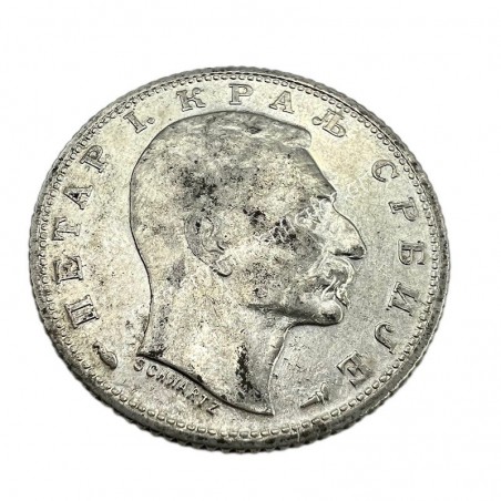 1 Dinar 1915 Petar I With Designer's Name AU Σερβία