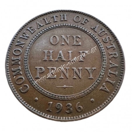 1/2 Penny 1936 George V Australia