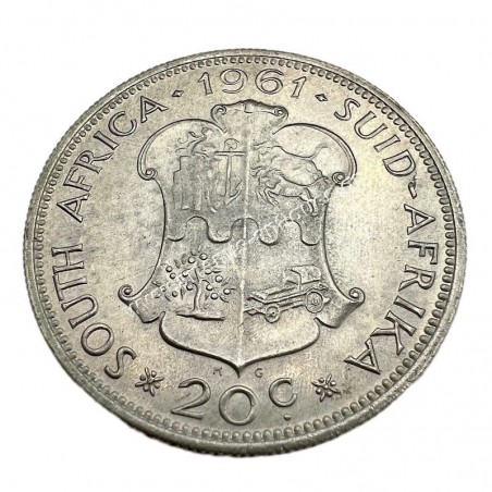 20 Cents 1961 1st Decimal Series South Africa