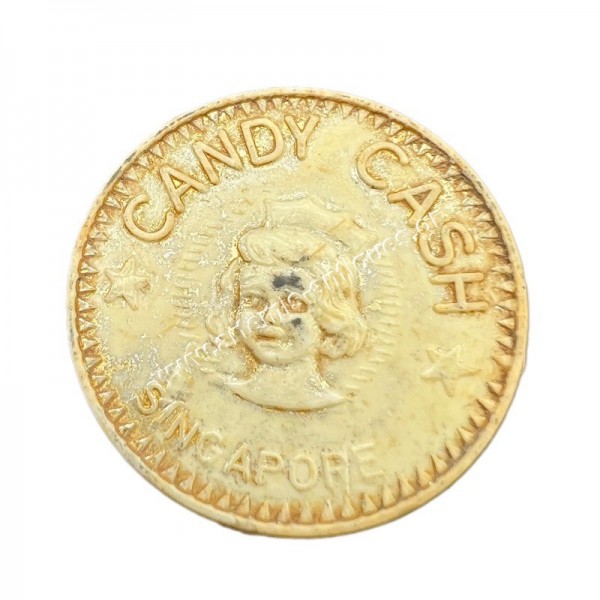 1 Dollar 1971 Candy Cash Singapore Blue Box Toy Town Token