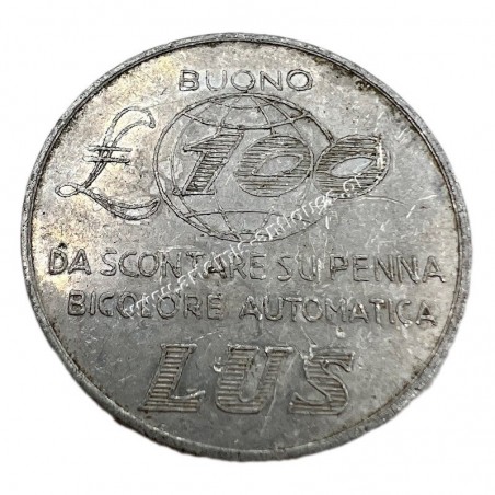 100 lire Lus Penna Famosa del Mondo 60 Anno del Fondatore della Lus Μάρκα