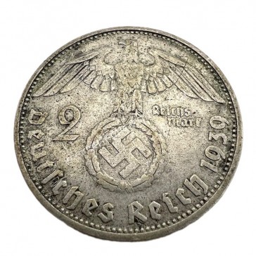 2 Marks 1939 D Paul von Hindenburg Γερμανία 2