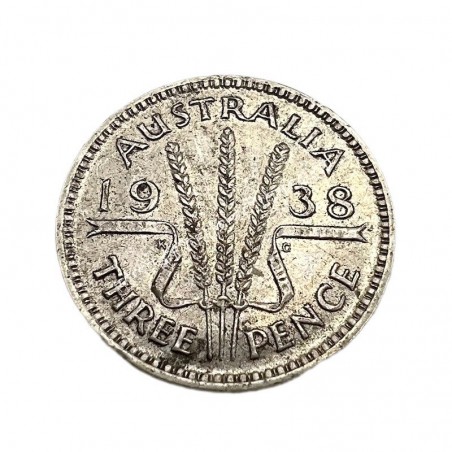 3 Pence 1938 UNC George VI Αυστραλία