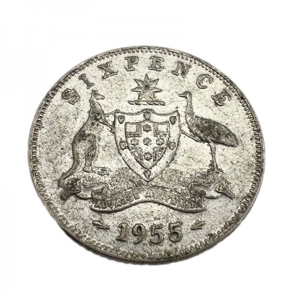 6 Pence 1955 Elizabeth II Proof Australia