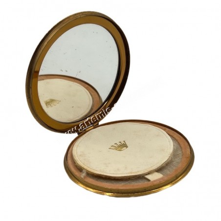 Queen Elizabeth and Prince Philip 1950's Mirrored Powder Case
