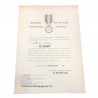 Award of the Naval War Medal 1941-45 to Lt. Doctor E. Hart signed by S. Venizelos