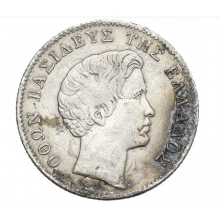 1/2 Drachma 1834 Όθωνας CCG XF40 Nick on Edge