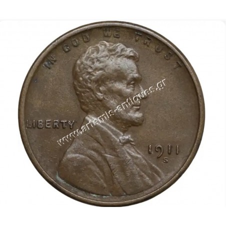 1 Cent 1911 S Lincoln Cent CCG XF 40