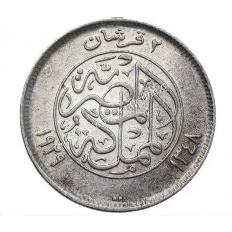 2 Piastres 1929 Fuad CCG AU 58 Egypt
