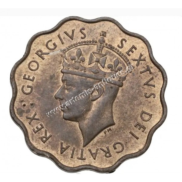 1/2 Piastre 1949 George VI CCG MS 61 Traces of Red Copper Κύπρος