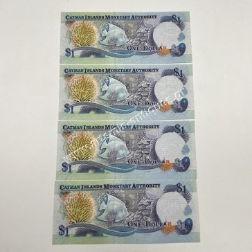 4 x 1 Dollar 2006 Elizabeth II P-33a UNC UNC Συνεχόμενα Νούμερα Νήσοι Κέιμαν 2