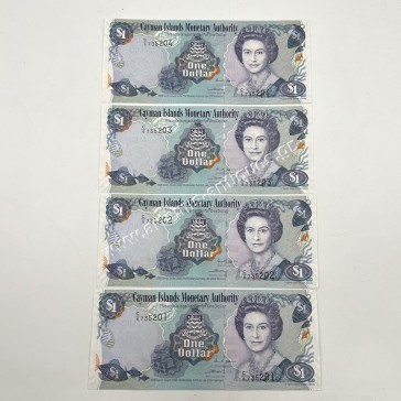 4 x 1 Dollar 2006 Elizabeth II P-33a UNC UNC Συνεχόμενα Νούμερα Νήσοι Κέιμαν