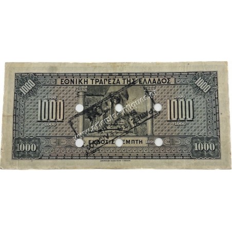 1000 Drachmas 1926 Cancelled