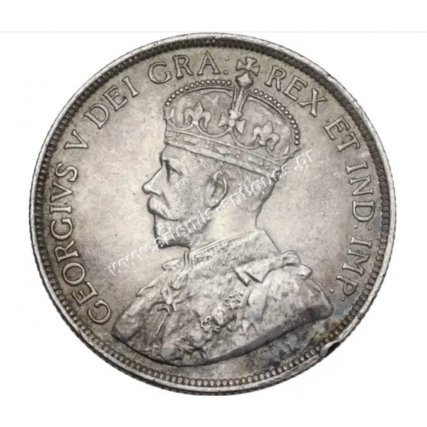 18 Piastres 1921 George V CCG AU55 Nick on Edge Cyprus
