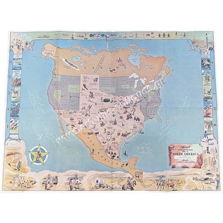 Official Texas Brags Map of North America